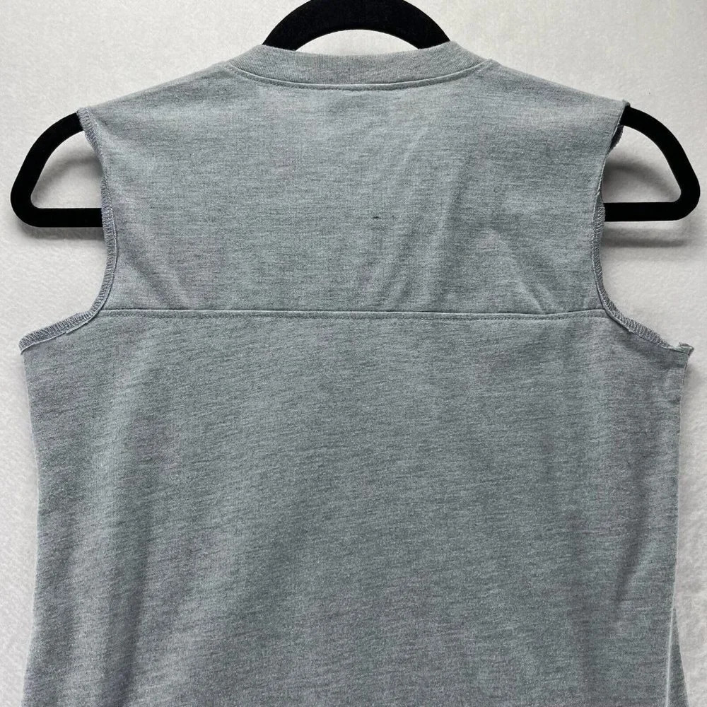 Marvel Tank Top Womens Size XS Spell Out Logo V-Neck Sleeveless Jersey Gray - Picture 5 of 9